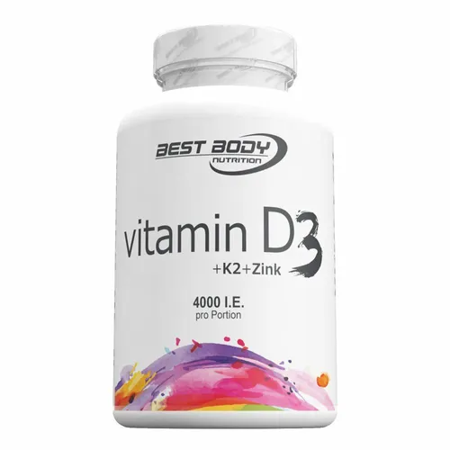 Vitamin D3 + K2 + Zink Tabs 80 Stück/Dose Best Body Nutrition (123,63EUR/1kg)