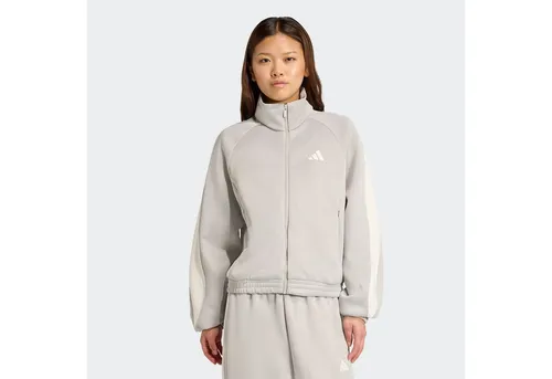 adidas Sportswear Stadium Sweatjacke in Hellgrau, Größe M von adidas Sportswear