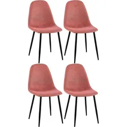 CLP 4er Set Esszimmerstühle Napier in orange von CLP