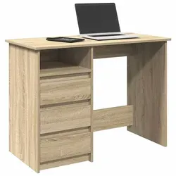 vidaXL Schreibtisch Sonoma-Eiche 102x50x75 cm - Kinderschreibtisch aus robustem Holzwerkstoff mit großer Arbeitsfläche und vielseitigem Design, ideal für jedes Kinderzimmer.