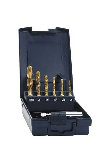 Exact 05930 Kombigewindebohrer 7-teilig - Bohrer Set für Kernlochbohren, Gewinden und Entgraten in einem Arbeitsgang – ideal für präzise Metallbearbeitung.
