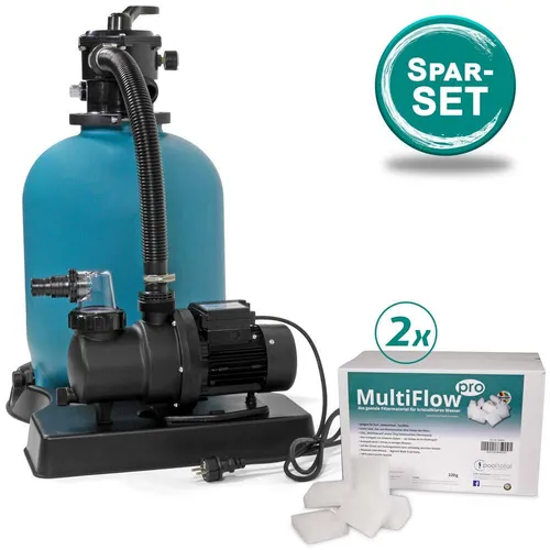 Sandfilter CLEAR+ 400, Filterpumpe + MultiFlow Pool Schwimmbad Filtern Filter