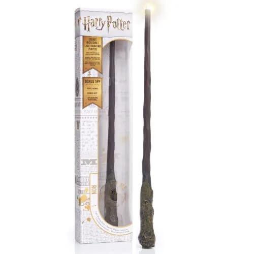 WOW! STUFF Ron Weasley Lumos Zauberstab, beleuchtet, 35,6 cm, Harry Potter, offizielle Zauberstäbe und Zauberwelt, Geschenke, Spielzeug und Sammlerstücke, Rollenspiele oder Kostüm-Zubehör für Mädchen und Jungen, ab 8 Jahren