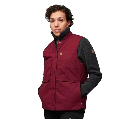 Fjällräven Damen Singi Padded Weste, Bordeaux Red, M in rot von Fjällräven