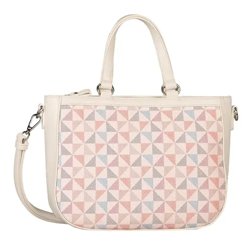 Gabor bags Meria Damen Shopper Umhängetasche - Einkaufstaschen mit trendigem geometrischem Druck, Reißverschluss und flexiblem Tragekomfort durch abnehmbaren Schulterriemen - ideal für jeden Anlass.