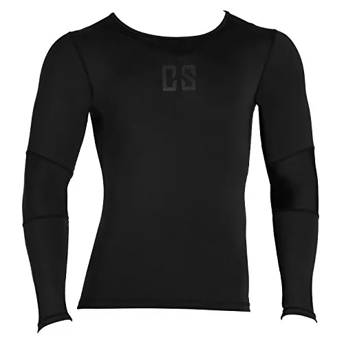 CAPITAL SPORTS Beforce Kompressionsshirt Herren Oberteil Funktionsunterwäsche Langarm Shirt für Männer (Size L, Kompressions- und Laufunterwäsche, trägt Feuchtigkeit nach außen) schwarz