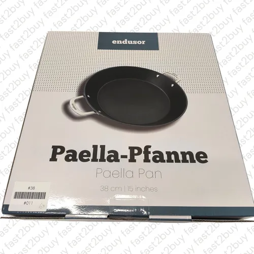 endusor Paella Pfanne INDUKTION Ø 38cm mit Antihaft-Beschichtung | 6-8 Personen