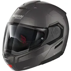 Nolan N90-3 Classic 2023 N-Com Klapphelm, grau, Größe XS für Männer - Motorradhelm mit kratzfestem Visier und UV 400 Sonnenvisier für optimalen Schutz und Sichtbarkeit, ideal für stilbewusste Fahrer.