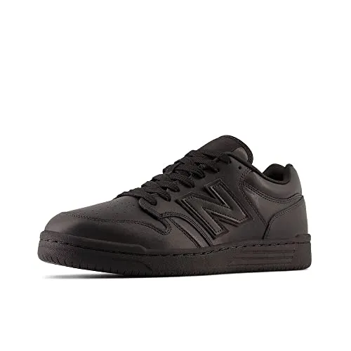 New Balance Herren 480 Sneaker - Schwarz, 39.5 EU - Herren-Sneaker mit strapazierfähiger Gummi-Außensohle und Basketball-inspiriertem Design für optimale Stabilität und Komfort.