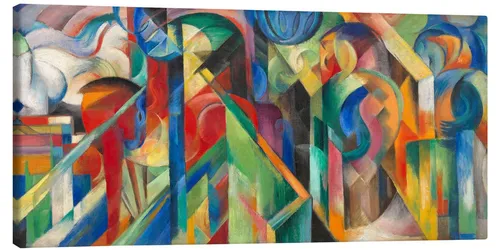 Posterlounge Wandbild Stallungen, Franz Marc, erhältlich als Poster, Leinwandbild, Wandsticker oder Acrylglasbild