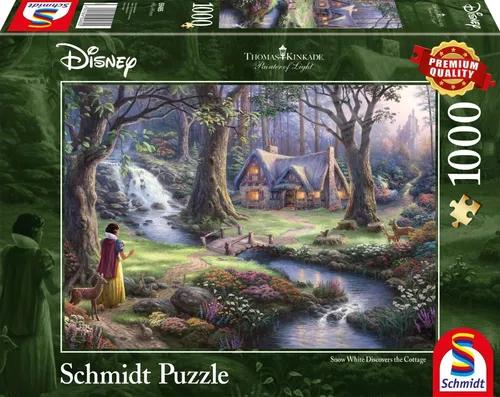 Schmidt Spiele 59485 Thomas Kinkade Disney Schneewittchen – 1000 Teile Premium-Puzzle, detailreiche Kunst für stundenlangen Spaß ab 12 Jahren - 