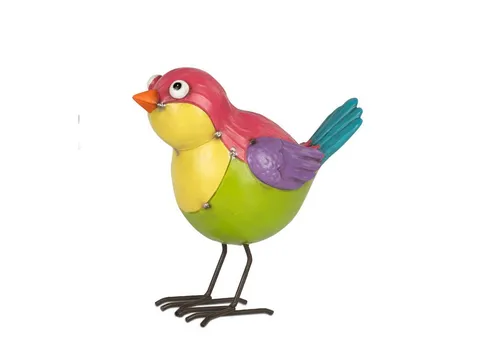 formano Dekofigur Metalloptik, Höhe: 18cm, Farbe: Lila, Motiv: Vogel