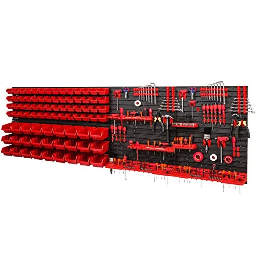 Lagersystem 2304x780mm Stapelboxen Wandregal Sichtlagerkästen Schüttenregal 83 Boxen