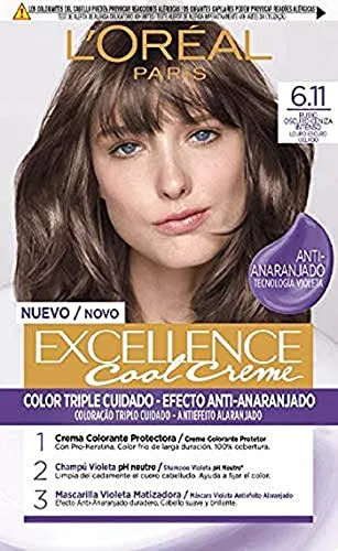 L´Oréal Paris Excellence Cool Creme Tinte Permanente - Tono 6.11 Rubio Oscuro Ceniza