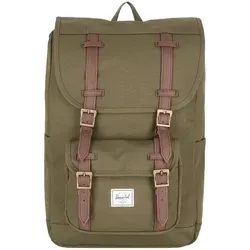 Herschel Little America Rucksack in Ivy Green - Robuster Rucksack aus 100 % recyceltem Material, ideal für den Alltag. Mit gepolsterter Laptop-Hülle und praktischen Fächern für optimale Organisation.