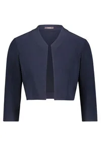 Vera Mont Bolero-Jacke figurbetont, Damen, Gr. 38, blau (night sky) - Strickjacke für Damen, vielseitig kombinierbar, perfekt für Alltag und festliche Anlässe. Der schmale Schnitt und V-Ausschnitt verleihen einen eleganten Look.