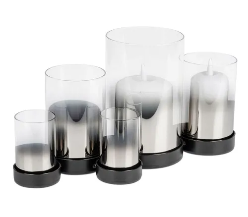 formano Kerzenhalter Wili, Schwarz mit Rauchglas von formano