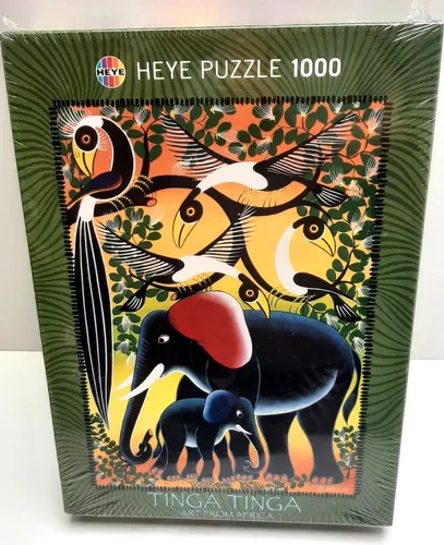 Heye Tinga Tinga 1000 Teile Heye Puzzle Elefant Family Art Africa NEU OVP