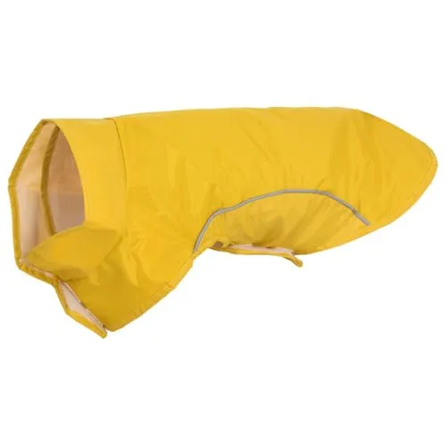 vidaXL Hunde Regenmantel mit Reflexstreifen Polyester Gelb XXS, Hundemantel, Hundejacke, Regenjacke für Welpen, wasserdichter Hunderegenmantel