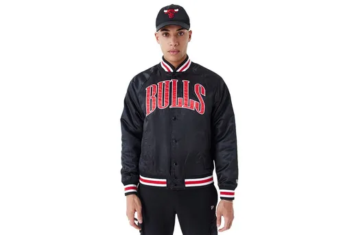 New Era Collegejacke Jacke New Era NBA Applique Satin Chicago Bulls