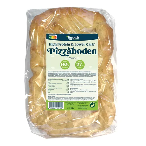 High Protein & Lower Carb 2x Pizzaboden vorgebacken von Locawo