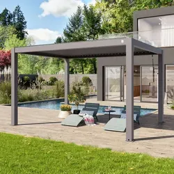 PRIMEYARD Pergola 3x4 m mit Lamellendach aus Aluminium von PRIMEYARD