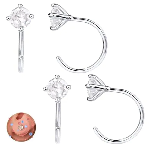 Lymphvity Magnetische Ohrringe für Damen – Elegante Silber-Designs