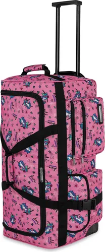 normani Reisetasche mit 3 Rollen, 80 Liter Trolley in Einhorn Pink