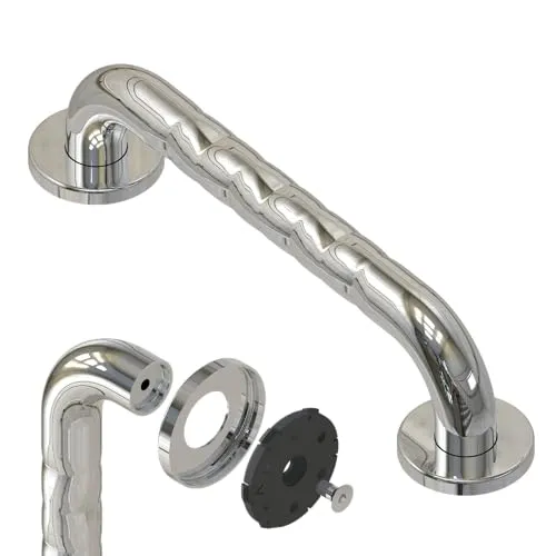 flexilife Wandgriff für Senioren - Rutschfester Haltegriff für Dusche und Badewanne - Griffstangen für das Bad, extrem belastbar bis 140 kg, bietet sicheren Halt und einfache Montage für mehr Sicherheit im Badezimmer.