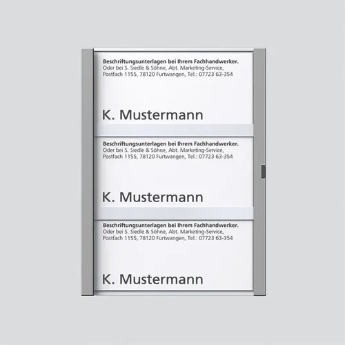 Siedle&Söhne Namensschild titan-met kpl 200029044-00 von Siedle&Söhne Namensschild Erweiterungskomponente