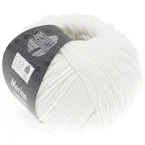 LANA GROSSA Cool Wool Uni | Extrafeine Merinowolle waschmaschinenfest und filzfrei | Handstrickgarn aus 100% Schurwolle (Merino extrafein) | 50g Wolle zum Stricken & Häkeln | 160m Garn FB 431