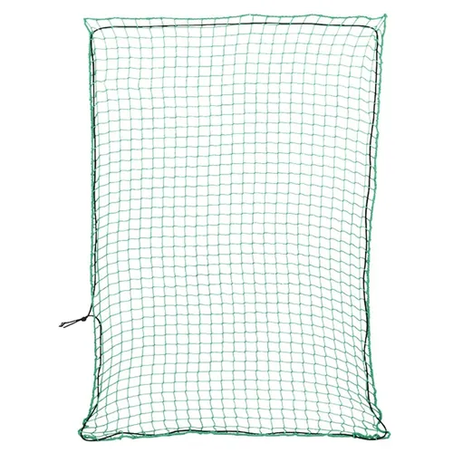 vidaXL Anhängernetz mit Gummiseil Grün 4x3 m - Bettwäschen – Langlebiges Anhängernetz aus reißfestem Polypropylen für sichere Ladungstransporte, UV-beständig und wetterfest, ideal für verschiedene Fahrzeuge.