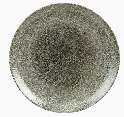 CHURCHILL RAKU QUARTZ BLACK Coupe Plate von Churchill