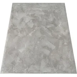 Paco Home Hochflorteppich Grau 140x200 cm - Strapazierfähiger Hochflorteppich für Fußbodenheizung, mit traumhaft flauschiger Oberfläche – ideal für ein gemütliches Wohnambiente.