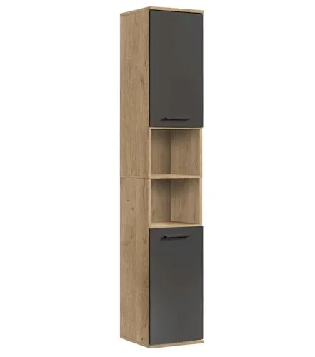 mokebo Hochschrank Der Kapitän - 5 Einlegeböden, 65cm Breite - Hochschrank für das Bad, Qualität Made in Germany! Modernes Design mit viel Stauraum, auch als Set erhältlich. Bequem per Paketversand geliefert.