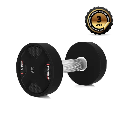 HMS Kurzhantel HPC 2,5 - 17,5kg - Kurzhanteln aus hochwertigem Polyurethan für maximales Trainingserlebnis. Hohe Haltbarkeit, rutschfester Griff und einfache Reinigung machen sie ideal für anspruchsvolle Sportler.