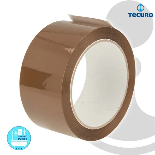 tecuro Klebeband PREMIUM Acrylat Paketklebeband braun 50mm x 66m leise abrollbar