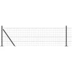 vidaXL Zaun mit Pfosten Grau 0,4 x 10 m Stahl - Gartenzäune aus hochwertigem, pulverbeschichtetem Stahl, wetterbeständig und pflegeleicht für langlebigen Schutz und moderne Abgrenzung in Ihrem Außenbereich.