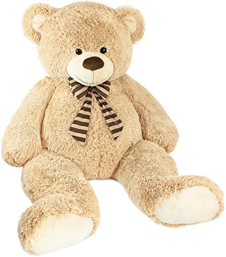 BRUBAKER XXL Teddybär 150 cm groß - Beige - Stofftier Plüschtier Kuscheltier