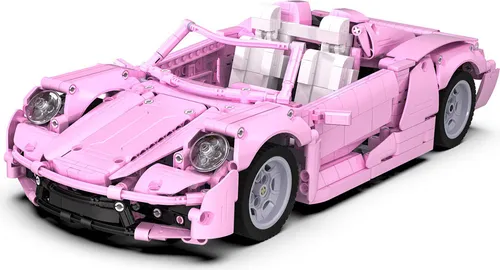 CaDA Convertible Pink Holiday 1181 Stück - Kreatives Bauspielzeug - Bauspielzeugset mit 1181 Teilen für kreatives Spielen, inklusive detaillierter Bauanleitung für unvergessliche Bauabenteuer.