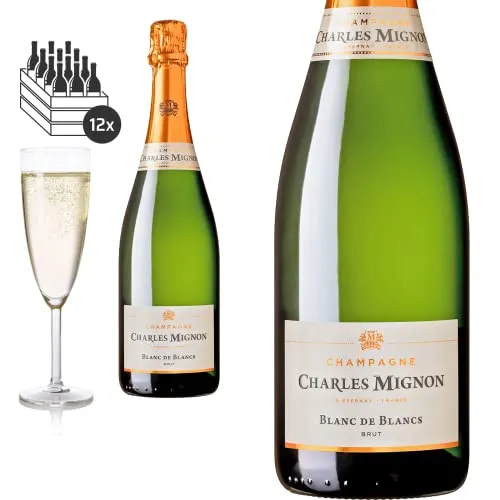 12er Karton Champagne Blanc de Blanc Brut von Charles Mignon (12 x 0,75 l)