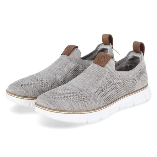 Bugatti Herrenschuhe Slipper Grau – Freizeitkomfort in Größe 42 - Elegante Slipper in Grau für Herren, ideal für die Freizeit. Bequemes Mesh-Obermaterial und flacher Absatz sorgen für optimalen Tragekomfort.