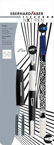 EBERHARD FABER 551001 - Schreibset mit Füller, Tintenkiller und Tintenpatronen, Set NXT-PEN schwarz/weiß