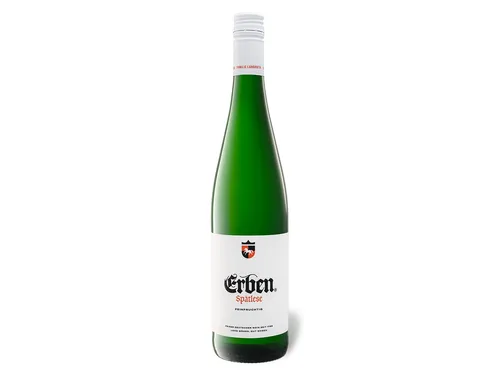Erben Spätlese feinfruchtig 2023, Weißwein - Deutscher Prädikatswein aus Rheinhessen mit Aromen von reifem Pfirsich und Melone. Ideal süß und elegant, perfekt zu Fleisch, Sushi und Käse.