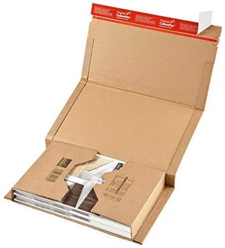 COLOMPAC Versandkarton Universal CP020.08 - Brauner Versandkarton (30,2x8x21,5cm) aus robustem Material, ideal für den sicheren Versand von Waren.