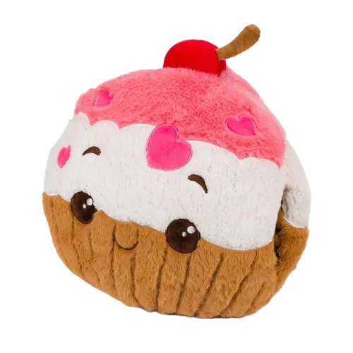 Noxxiez Handwarmer - Cupcake Plüschkissen - Niedlicher Cupcake Handwärmer, ideal für kalte Hände beim Entspannen. Perfekt als Kinderkissen oder Einschlafhilfe mit süßem Design und wohliger Wärme.