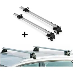 2x Fahrradträger Bike Pro + Relingträger CRV107A kompatibel mit für Citroen C4 Aircross 5 Türer ab 2012