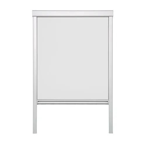 Dachfensterrollo Skylight, Thermo, Verdunkelung Weiß 383 x 54 - Rollos für Velux-Fenster, 100 % passgenau mit silberbeschichteter Rückseite für optimale Verdunkelung und Isolierung. Ideal für Schlaf- und Kinderzimmer.