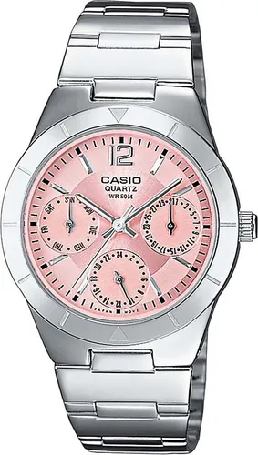 Casio Analog LTP-2069D-4AVEG - Armbanduhr für Damen mit Quarzwerk, 31 mm Gehäusedurchmesser, ideal für sportliche Aktivitäten wie Schwimmen, elegantes Design mit rundem Zifferblatt und Faltschließe.