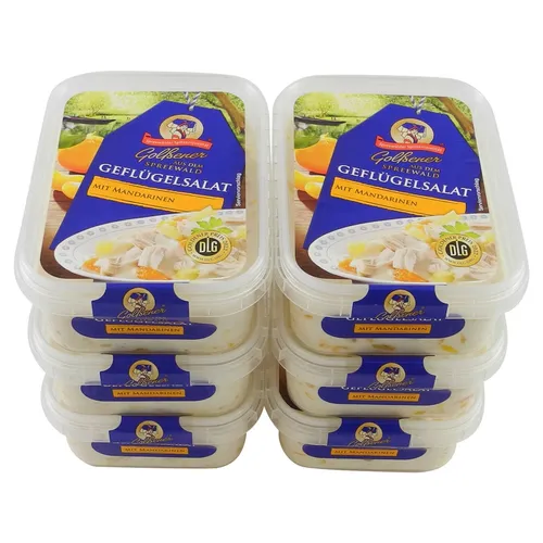  21,66€/1kg) Geflügelsalat mit Mandarinen 6er Set (6 Packungen à 200 g